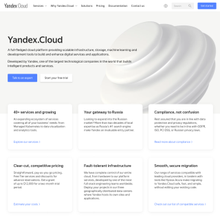 Yandex Cloud  website