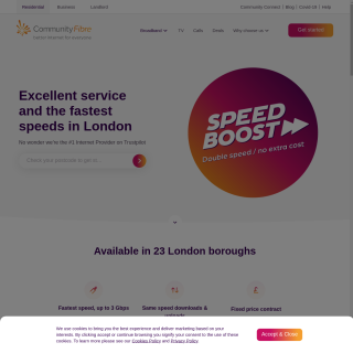  Community Fibre  website