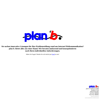 plan b. solutions GmbH  website