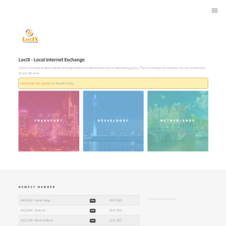 LocIX Route Servers aka (LocIX Internet Exchange) website