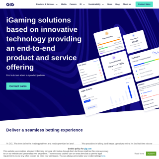 Gaming Innovation Group website