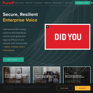 Pure IP  website