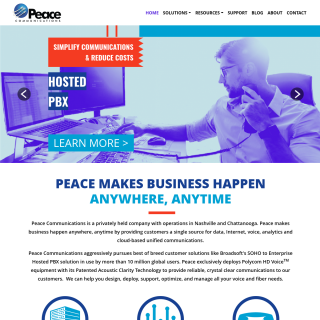 Peace Communications  website