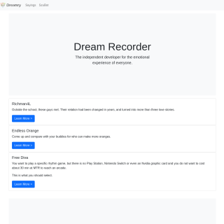  Dream Recovery  aka (Zichao Heng)  website