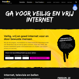 Freedom Internet  website