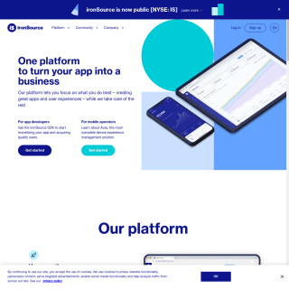  IronSource  website