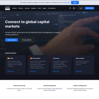  Saxo Bank  aka (Saxo Capital Markets)  website