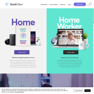  Swish Fibre  website