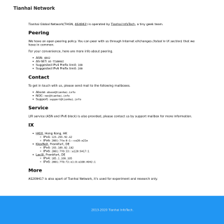  Tianhai Europe Network  website