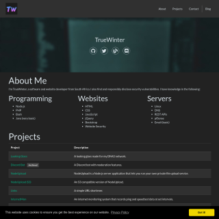  Nicholis du Toit  aka (TrueWinter)  website
