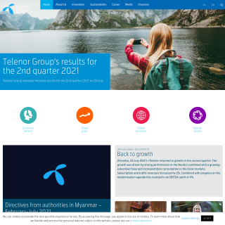 Telenor (Norway/Sweden)  website