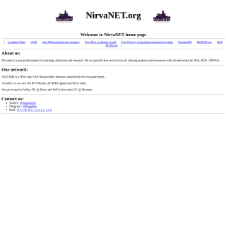  NIRVANET  aka (Nirvanet-Network)  website