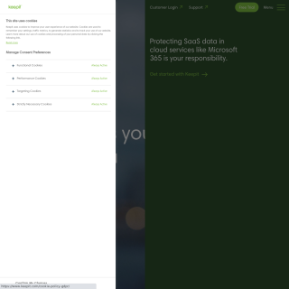 Keepit UK-LD website
