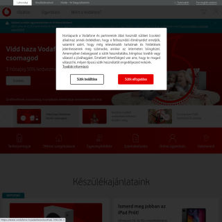 Vodafone Hungary  website