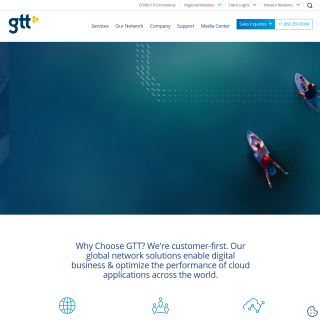 GTT Communications (AS21570)  website