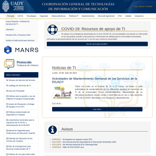 Universidad Autónoma de Yucatán  website