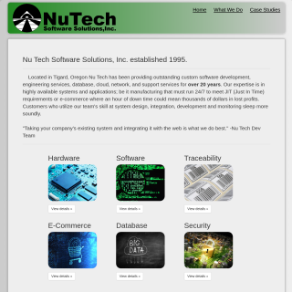  Nu Tech Software Solutions  aka (NUTECH Software Solutiions, Inc.)  website