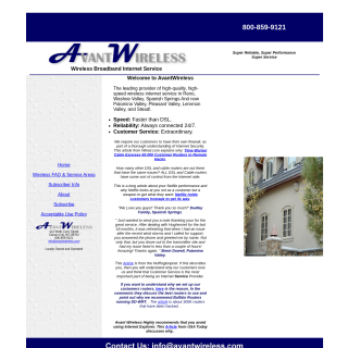 AvantWireless  website