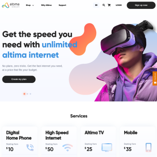 Altima Telecom  website