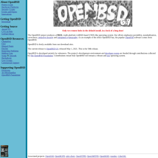  OpenBSD  aka (OpenSSH / OpenBGPD / LibreSSL, mandoc, tmux, etc)  website