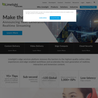 Limelight Networks South Americas  website