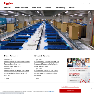 Rakuten Group, Inc.  website