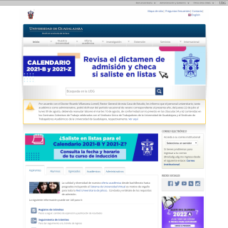 Universidad de Guadalajara  website