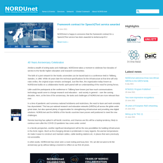 NORDUnet  website
