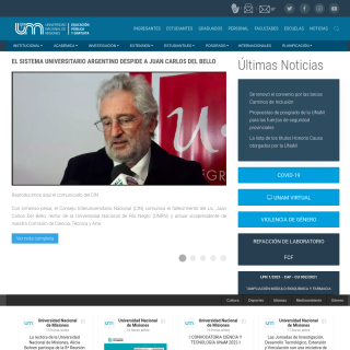 Universidad Nacional de Misiones  website