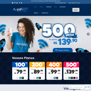 AW LOURENÇO GOMES PROVEDORES aka (VIPNET SOLUTIONS) website