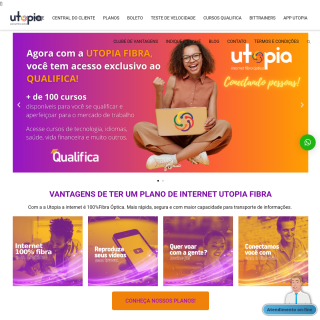  UPTOPIANET INFORMATICA E TELECOMUNICAÇÕES  aka (Utopia Net)  website