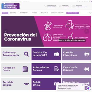  Municipalidad de Campana  website