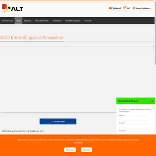 AGO Brasil Internet  aka (AGO Internet Fibra)  website