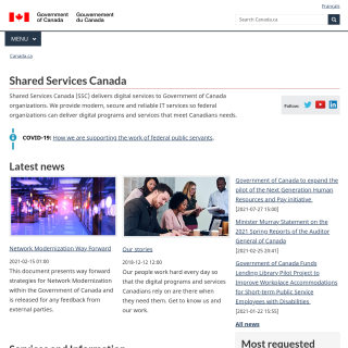 Shared Services Canada (AS2675)  website