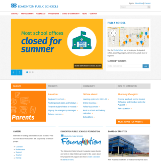 Edmonton Public School Board  website