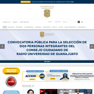 Universidad de Guanajuato  website
