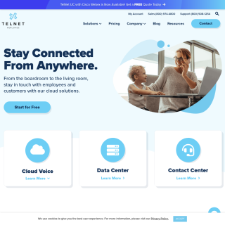 TelNet Worldwide  website