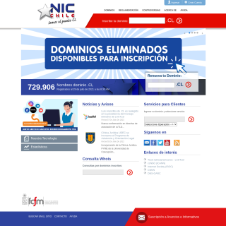 NIC Chile  website