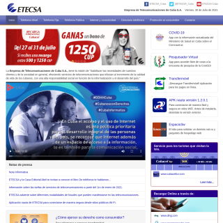  Empresa de Telecomunicaciones de Cuba S.A  website