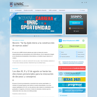 Universidad Nacional de Rio Cuarto  website
