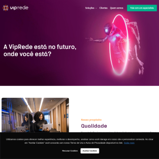 VIPRede Telecomunicações  website