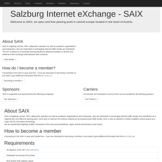  Salzburg Internet Exchange - SAIX  aka (Salzburg Internet Exchange)  website