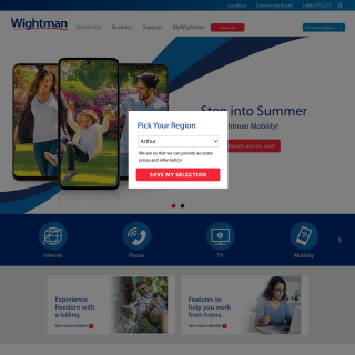 Wightman Telecom  website