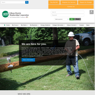 Gibson Electric Membership Corporation  website