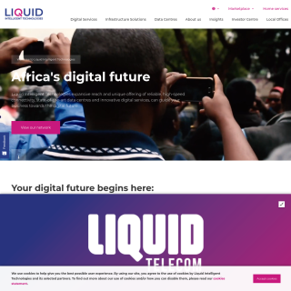 Liquid Telecommunications Ltd  website