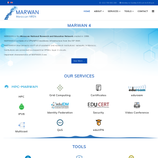  MARWAN - Moroccan Academic Network  aka (MARWAN)  website