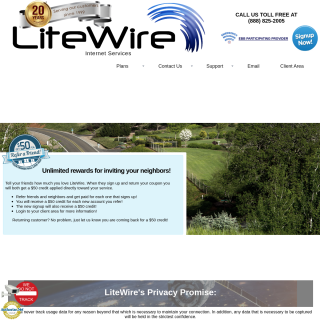  LiteWire Internet Services  website