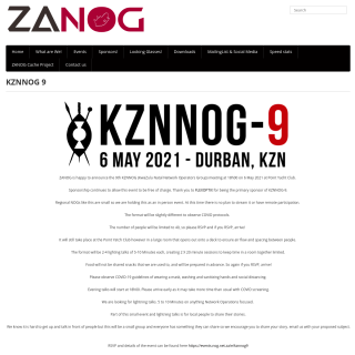  ZANOG  website