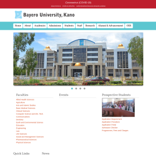  Bayero University  aka (Bayero University Kano)  website