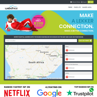 Web Africa Networks (Pty) Ltd  website